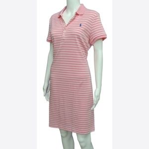 RALPH LAUREN Pink White Stripe Shirt-dress NWOT
